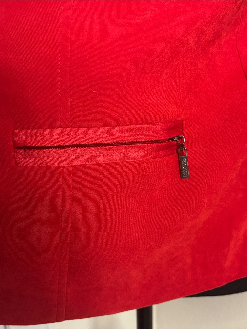 JM Collection Red  Zip-Front Jacket - Picture 7 of 9